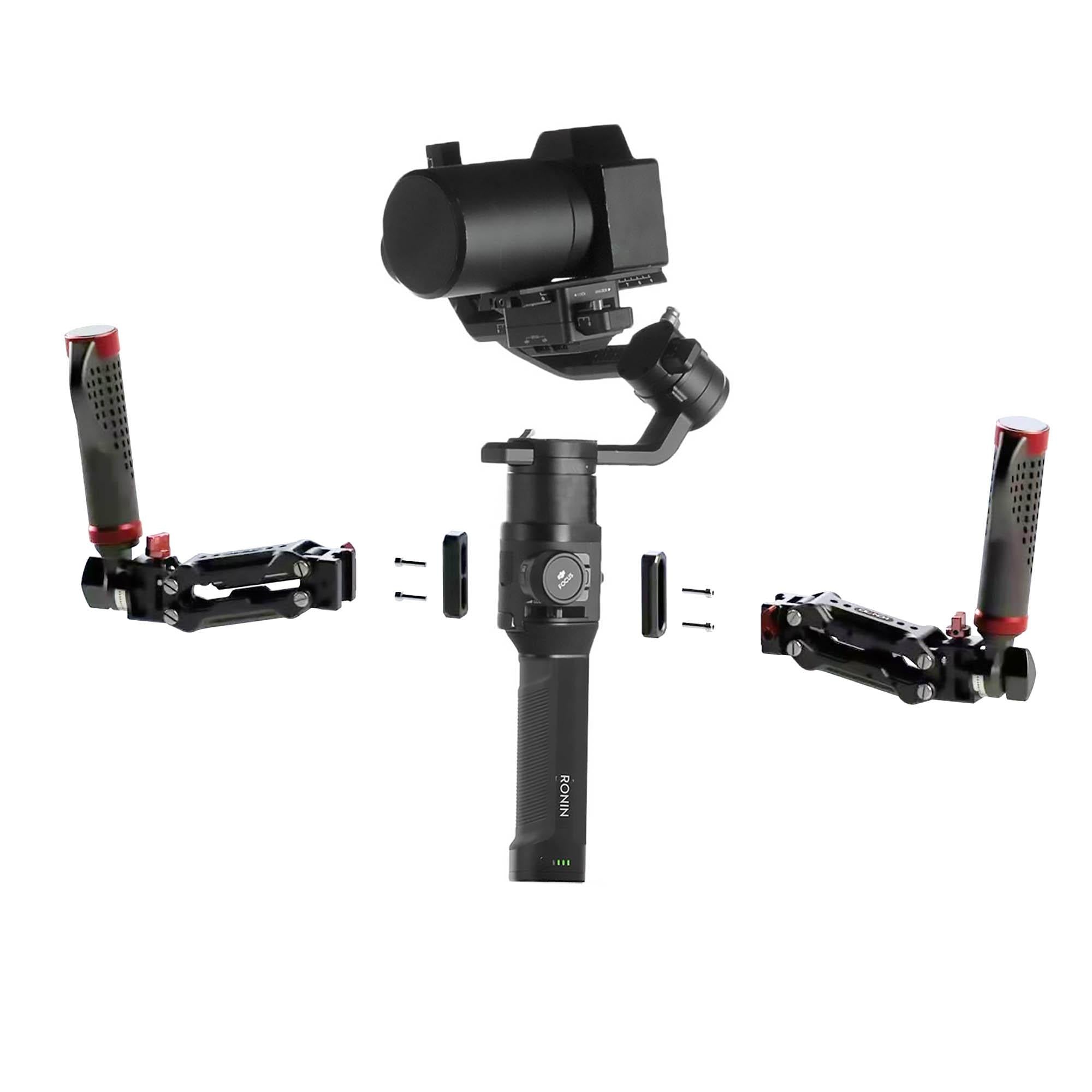 Double Handed Handheld Stabilizer With Spring Shock Absorber